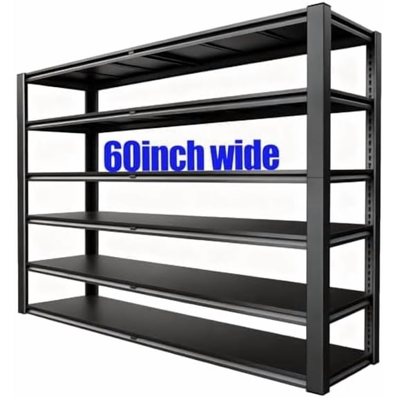84.3" H Tote Storage Rack 2500LBS 5 Tier Metal Shelving Adjustable Pantry Shelving Unit 60" W24" D84.3" H - Storage Shelves for Pantry, Garage, Warehouse$$Home Decor, Kitchen, & Other