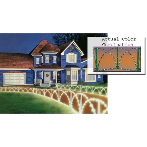 84.5'' Green and Clear Christmas Lights Outdoor Decor