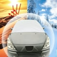 thumbnail image 1 of 84.64'' x 49.21'' Car Windshield Cover, Sun Protection & Anti Dust Anti-UV Frost Sunshade Magnetic Mirror Protector, 1 of 9
