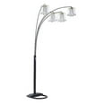 thumbnail image 1 of 84" Black 4-Head Crystal Floor Lamp - Adjustable Arch Design with Gold-Accented Shades - Luxurious Multi-Light for Living Room & Bedroom, 1 of 6