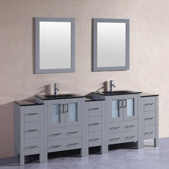 84" Bosconi AGR224SQBG3S Double Vanity