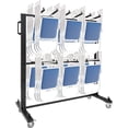 thumbnail image 1 of 84 Chairs Folding Chair Cart Heavy Duty Mobile Cart with Rubber Locking Wheels, Mobile Stackable Chair Dolly, 1 of 7