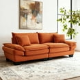thumbnail image 1 of 84" Comfy Corduroy Sofa Sleeper 2-Seater Deep Seating Loveseat with Pillows for Small Spaces, 1 of 9