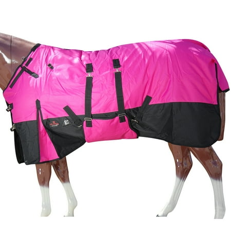 84" Hilason 1200D Winter Waterproof Turnout Horse Blanket Belly Wrap Pink