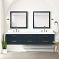 thumbnail image 1 of 84 In. W Blue Double Bath Vanity With Quartz Top & Mirrors - , Solid Wood, 22 Deep Cabinet And 36 Plywood, Soft Close, 1 of 5