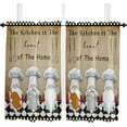 thumbnail image 1 of 84 Inch Long Tier Curtains for Kitchen, The Chef Gnome Kitchen Retro Black Buffalo Plaid Bathroom Window Curtains Rod Pocket Short Curtains Window Treatment Tiers for Living Room Farmhouse 2 Panels, 1 of 5