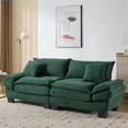 thumbnail image 1 of 84 Inch Love Seat Couches, Upholstered Sofa Sleeper Couch with Pillows, Loveseat Sofa for Living Room, Apartment, Office,Apartmen, Green, 1 of 9