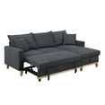 thumbnail image 1 of 84 Inch Reversible Sleeper Sectional Sofa with Storage Chaise, Modern, Gray- Saltoro Sherpi, 1 of 5