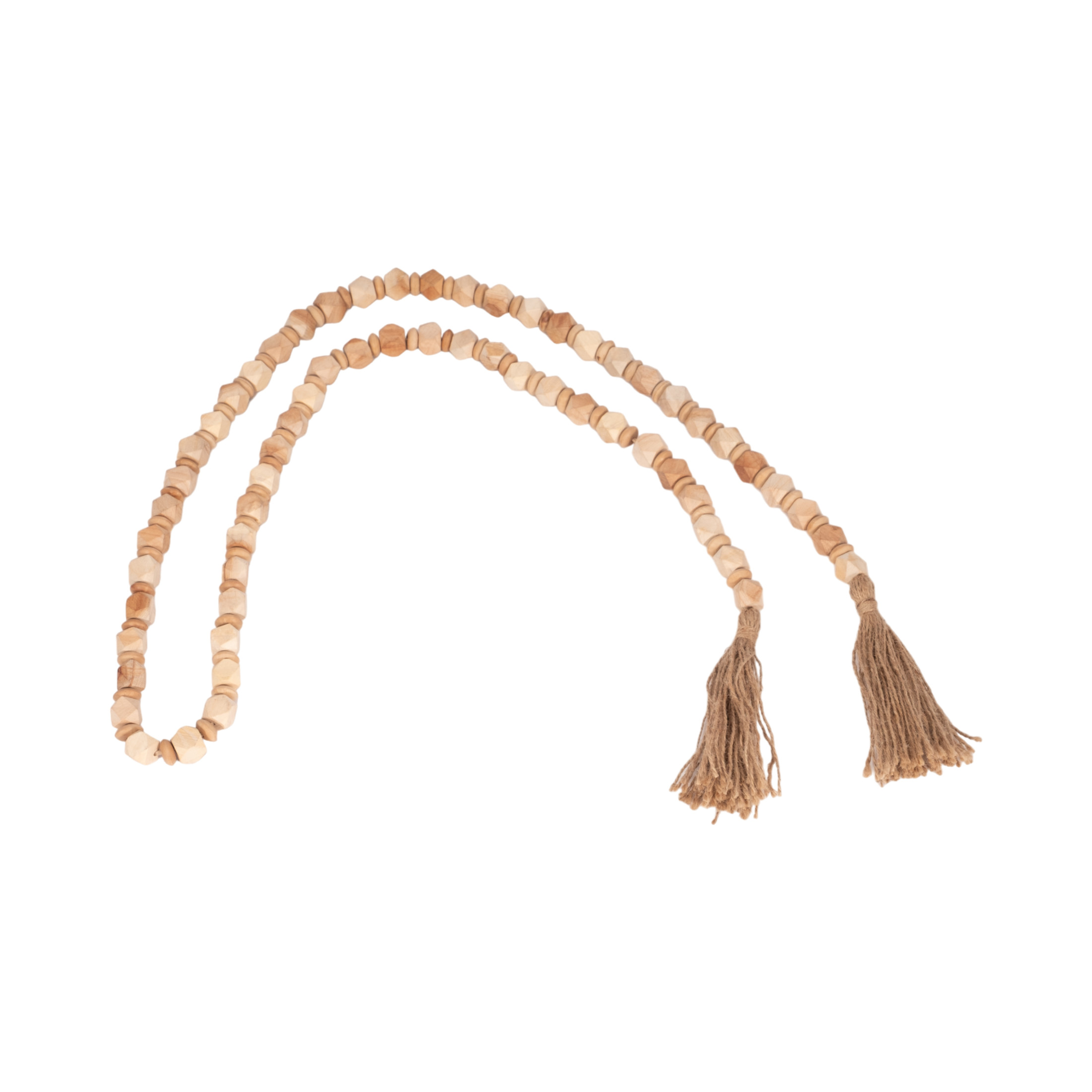 Sagebrook Home Wood Beaded Garland - Thumbnail 3
