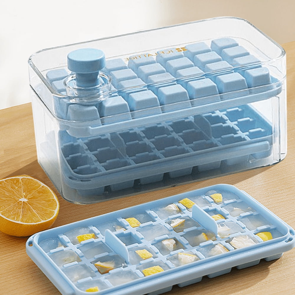 84 Mesh 3-Pack Ice Tray With Lid, Box, And Shovel - PP New Material ...