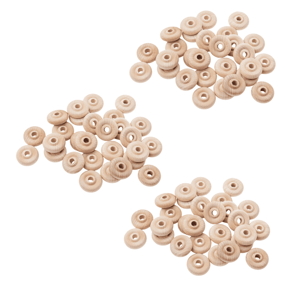 Factory Direct Craft Unfinished Wood Toy Wheels, Set of 54, 1.5 Inch Birch Wood Craft Wheels