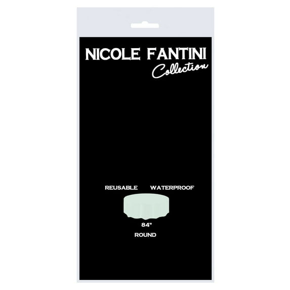 84" Round Plastic Table Cover Tablecloths Birthday Wedding Party Supplies - 1pc (Black)