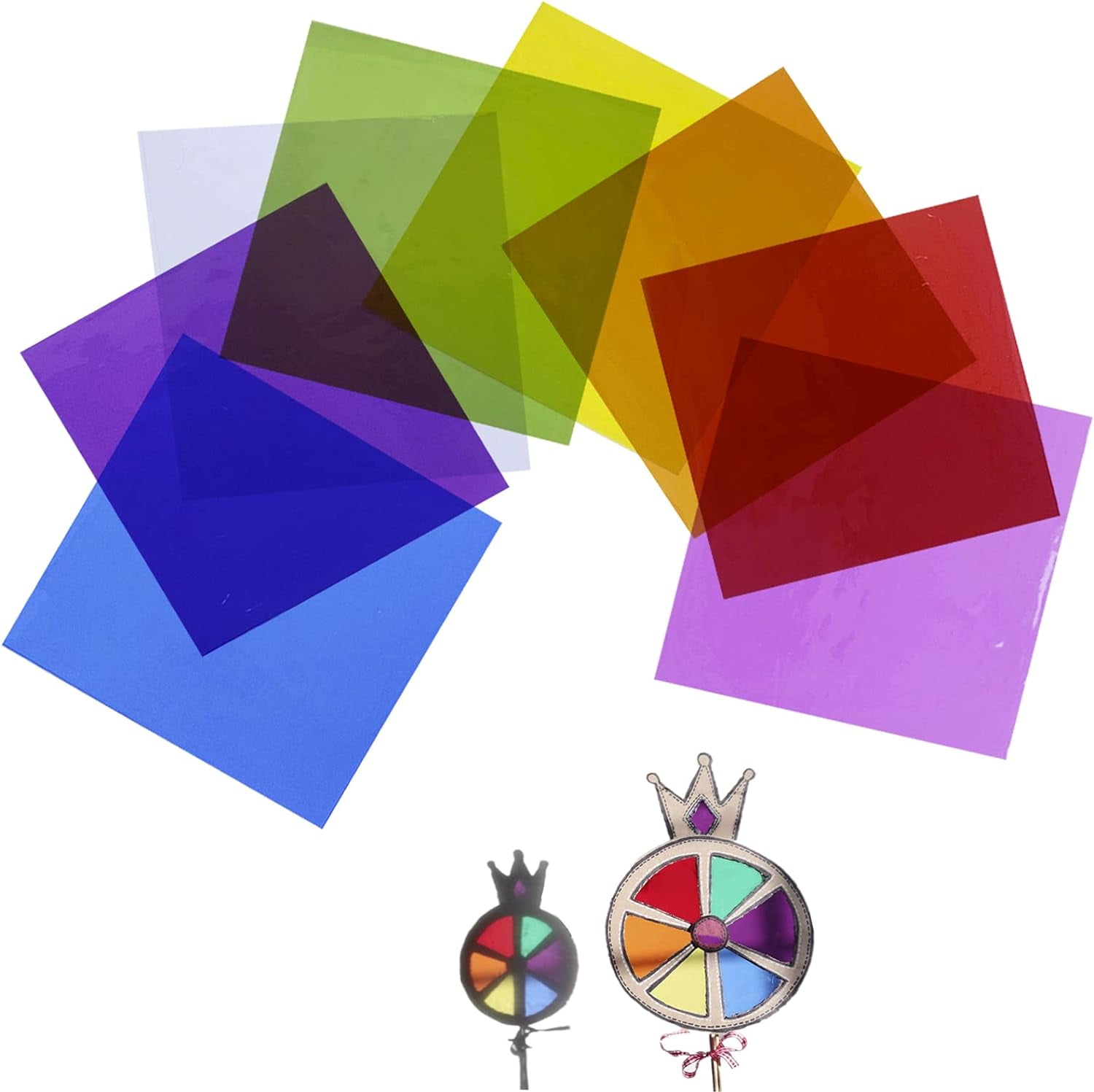 84 Sheets of Colored Cellophane Paper Sheets MultiColored Cellophane