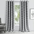 thumbnail image 1 of 84â€ Silver Interlock Pattern Window Curtain Panel, 1 of 3