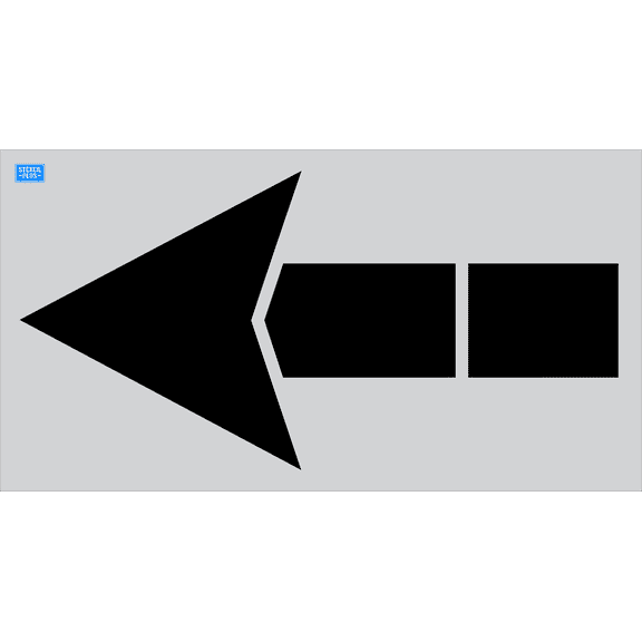 84" Straight Arrow Parking Lot Pavement Marking Stencil Thickness: .100