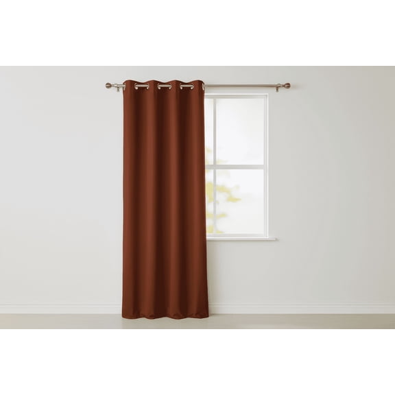 84" Tall Grommet Blackout Solid Poplin 56" Wide Curtain - Copper