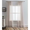 thumbnail image 1 of 84â€ Tan Ribbon Embellished Window Curtain Panel, 1 of 3