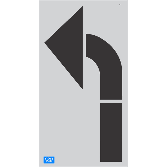 84" Turn Arrow Parking Lot Pavement Marking Stencil Thickness: .125