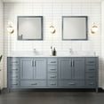 thumbnail image 1 of 84" W X 22" D Dark Grey Double Bath Vanity, Marble Top, Faucet, 34" Mirrors - Long-lasting And Stain Vanity 84 In. 22 In., 34 Scratch For Use, 1 of 6