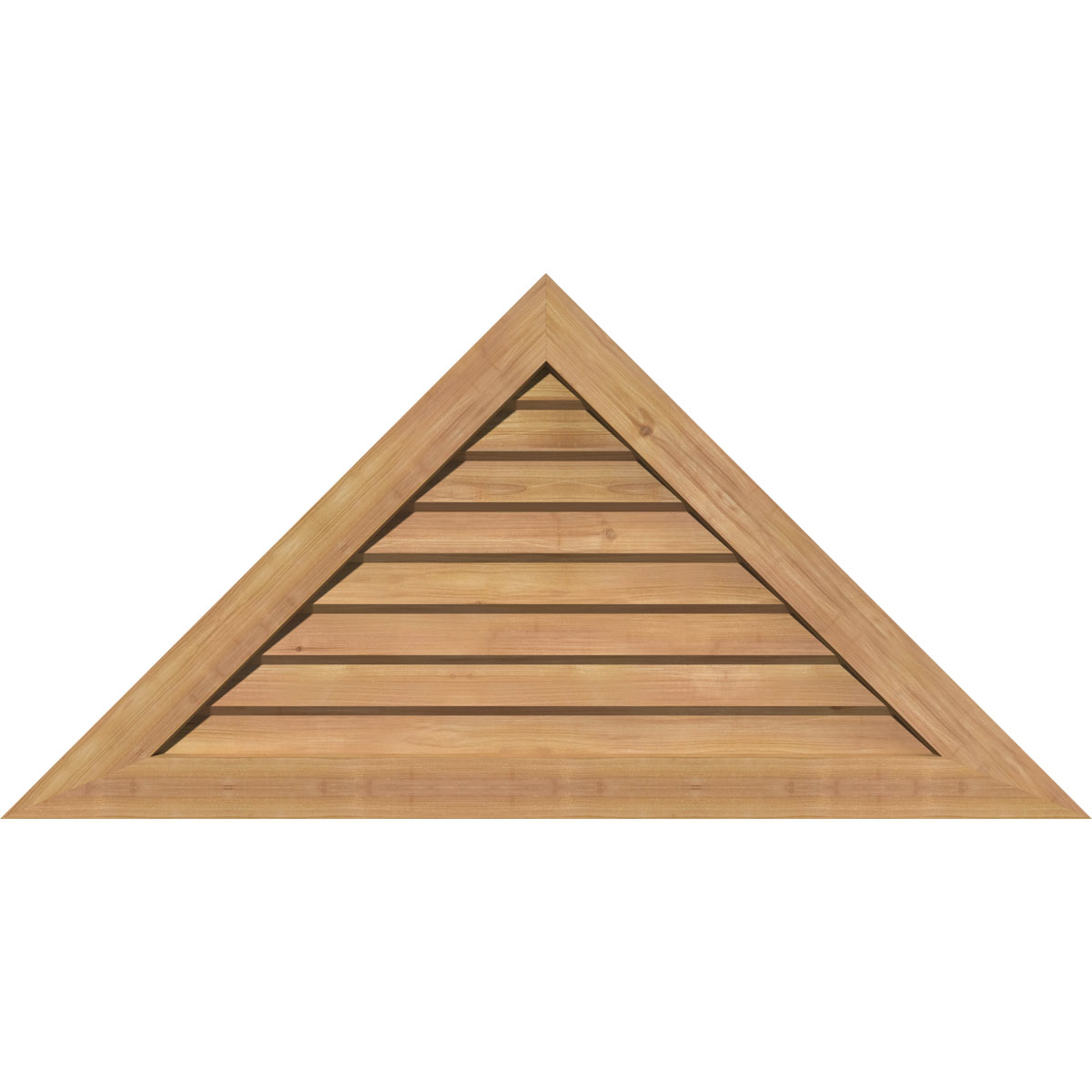 84"W X 38 1/2"H Triangle Gable Vent (96 7/8"W X 44 3/8"H Frame Size) 11/12 Pitch: Unfinished, Non-Functional, Smooth Western Red Cedar Gable Vent W/ Decorative Face Frame - image 1 of 12