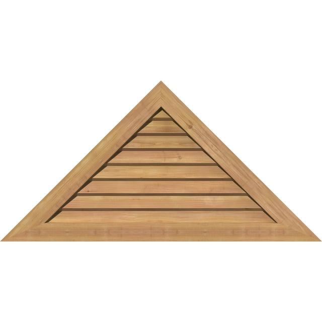 84"W X 38 1/2"H Triangle Gable Vent (96 7/8"W X 44 3/8"H Frame Size) 11/12 Pitch: Unfinished, Non-Functional, Smooth Western Red Cedar Gable Vent W/ Decorative Face Frame