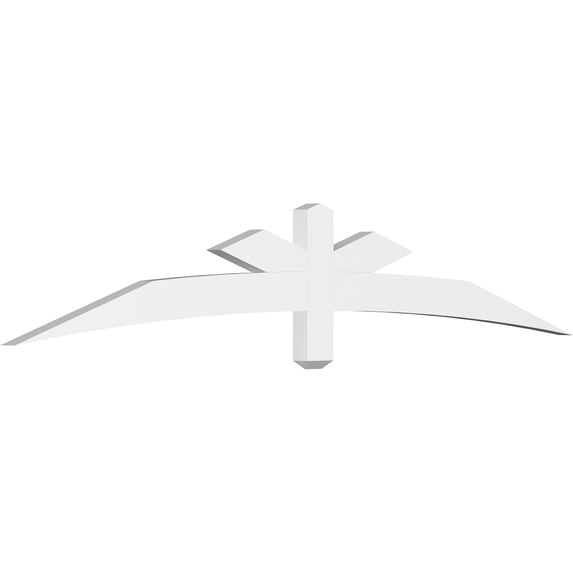 84"W x 14"H x 2"D x 4"F, 4/12 Pitch, Alberta Architectural Grade PVC Gable Bracket