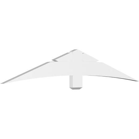 84"W x 14"H x 2"D x 6"F, 4/12 Pitch, Alberta Architectural Grade PVC Gable Bracket