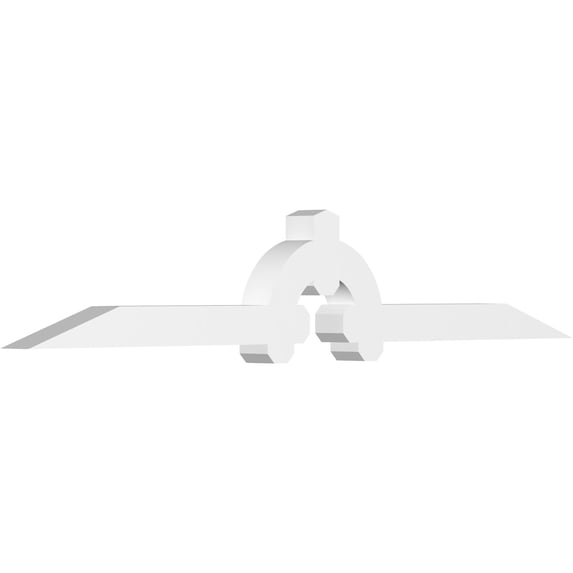 84"W x 14"H x 4"D x 4"F, 4/12 Pitch, Ericson Architectural Grade PVC Gable Bracket