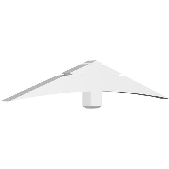 84"W x 14"H x 4"D x 6"F, 4/12 Pitch, Alberta Architectural Grade PVC Gable Bracket