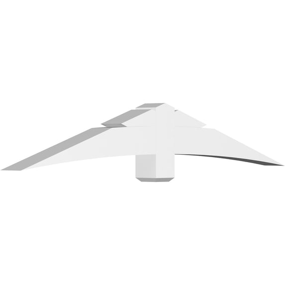 84"W x 14"H x 6"D x 6"F, 4/12 Pitch, Alberta Architectural Grade PVC Gable Bracket