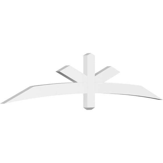 84"W x 17 1/2"H x 2"D x 4"F, 5/12 Pitch, Alberta Architectural Grade PVC Gable Bracket