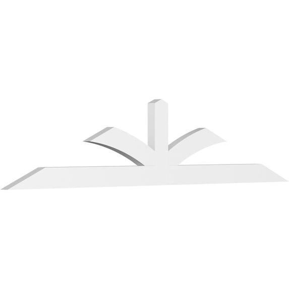 84"W x 17 1/2"H x 2"D x 4"F, 5/12 Pitch, Richland Architectural Grade PVC Gable Bracket
