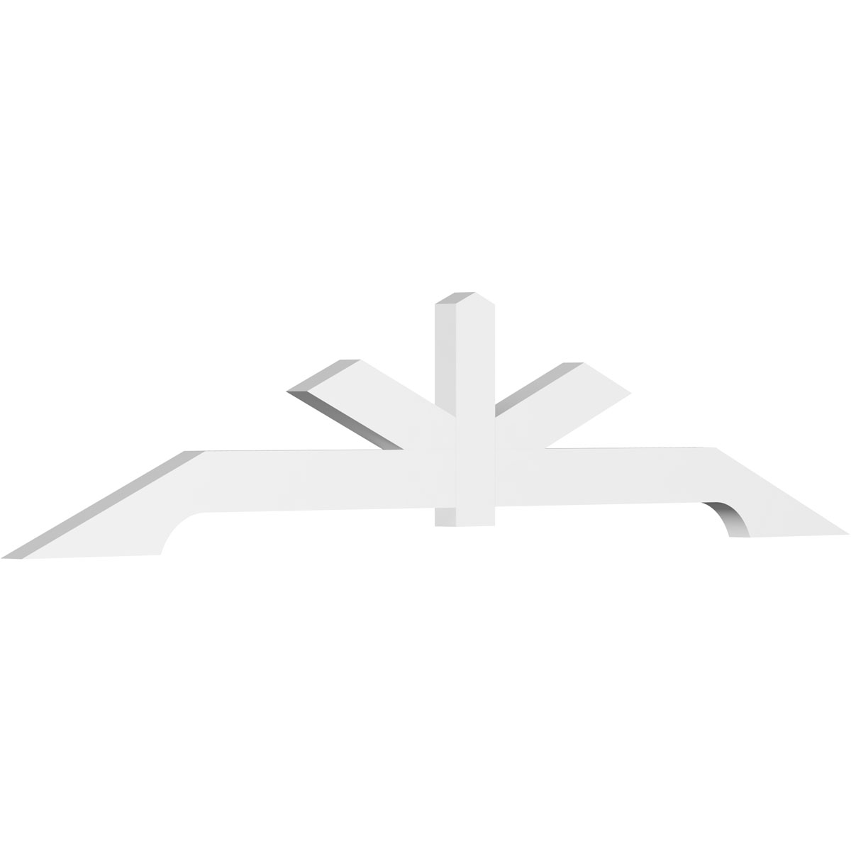 84"W x 17 1/2"H x 2"D x 4"F, 5/12 Pitch, Vanguard Architectural Grade PVC Gable Bracket
