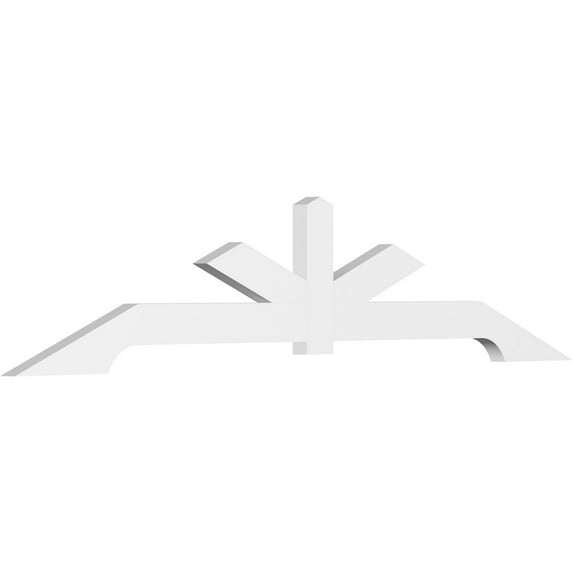 84"W x 17 1/2"H x 2"D x 4"F, 5/12 Pitch, Vanguard Architectural Grade PVC Gable Bracket
