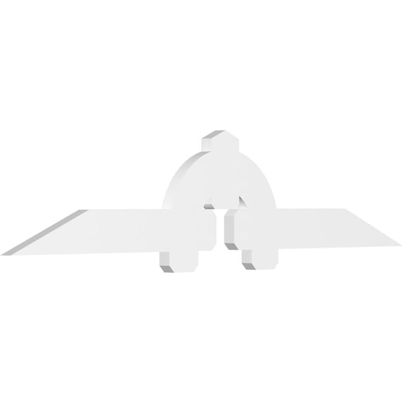 84"W x 17 1/2"H x 2"D x 6"F, 5/12 Pitch, Ericson Architectural Grade PVC Gable Bracket