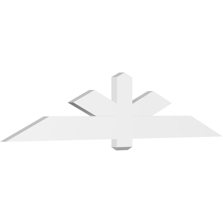 84"W x 17 1/2"H x 2"D x 6"F, 5/12 Pitch, Kennewick Architectural Grade PVC Gable Bracket