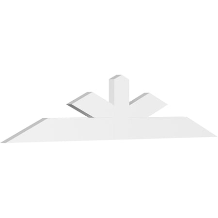 84"W x 17 1/2"H x 2"D x 6"F, 5/12 Pitch, Saratoga Architectural Grade PVC Gable Bracket