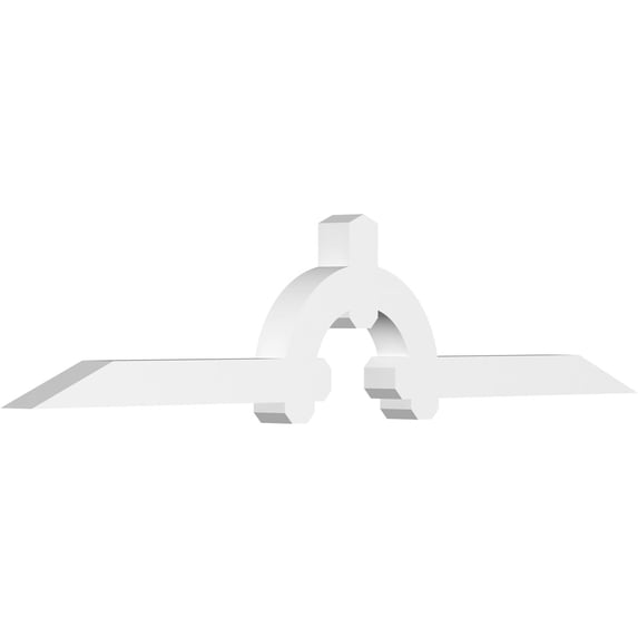 84"W x 17 1/2"H x 4"D x 4"F, 5/12 Pitch, Ericson Architectural Grade PVC Gable Bracket