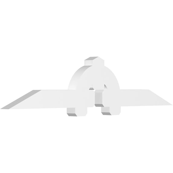 84"W x 17 1/2"H x 4"D x 6"F, 5/12 Pitch, Ericson Architectural Grade PVC Gable Bracket
