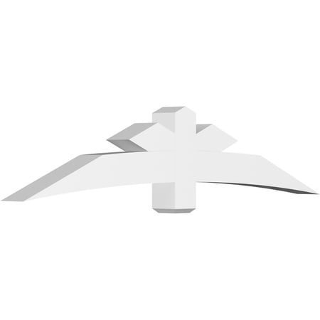 84"W x 17 1/2"H x 6"D x 6"F, 5/12 Pitch, Alberta Architectural Grade PVC Gable Bracket