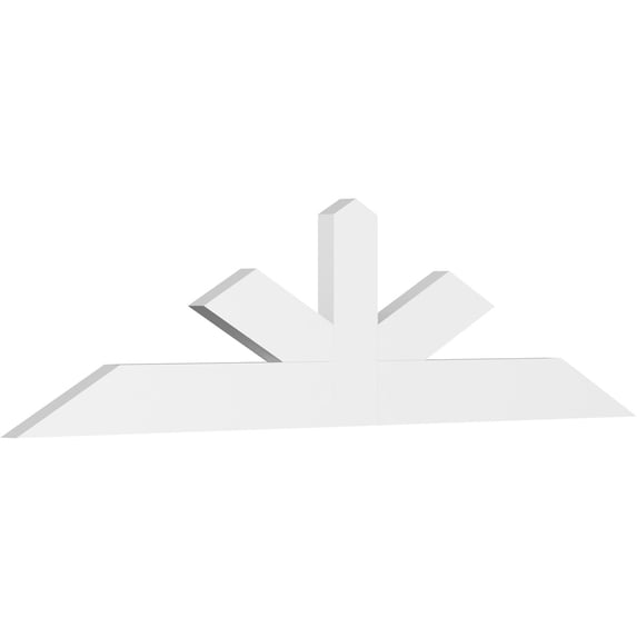 84"W x 21"H x 2"D x 6"F, 6/12 Pitch, Saratoga Architectural Grade PVC Gable Bracket