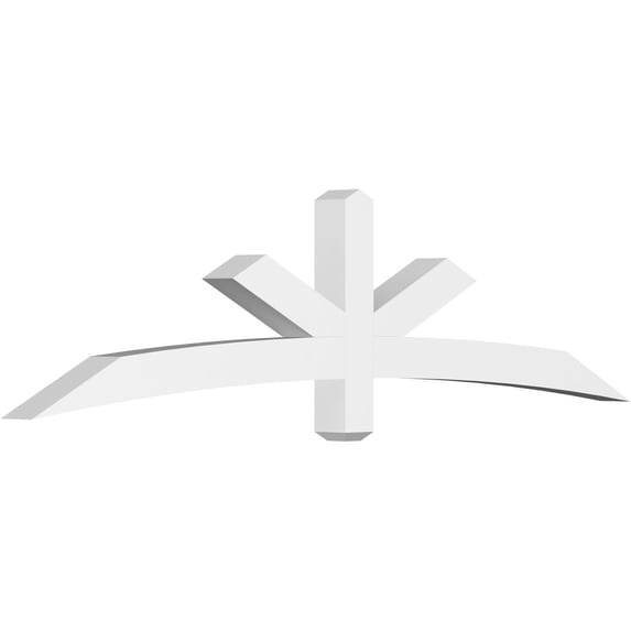 84"W x 21"H x 4"D x 4"F, 6/12 Pitch, Alberta Architectural Grade PVC Gable Bracket