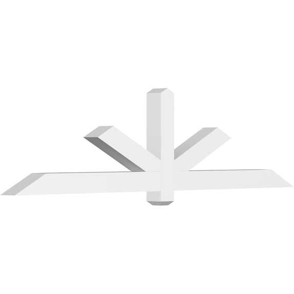 84"W x 21"H x 4"D x 4"F, 6/12 Pitch, Kennewick Architectural Grade PVC Gable Bracket