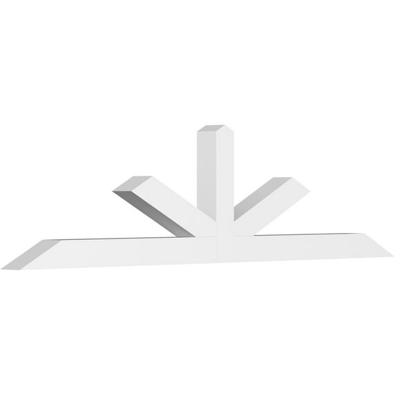 84"W x 21"H x 4"D x 4"F, 6/12 Pitch, Saratoga Architectural Grade PVC Gable Bracket