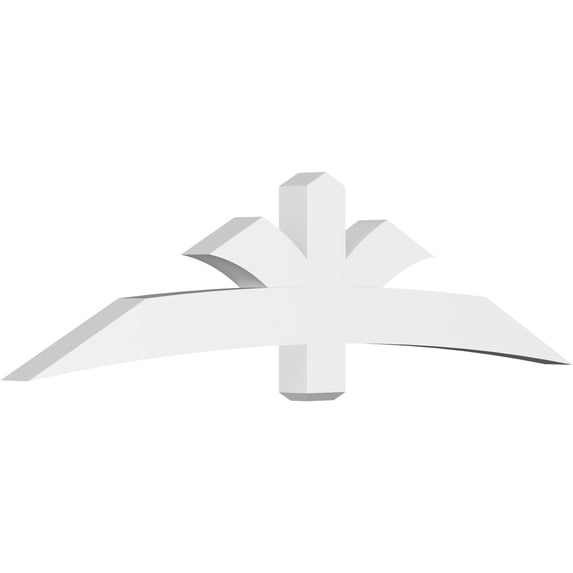 84"W x 21"H x 4"D x 6"F, 6/12 Pitch, Davenport Architectural Grade PVC Gable Bracket
