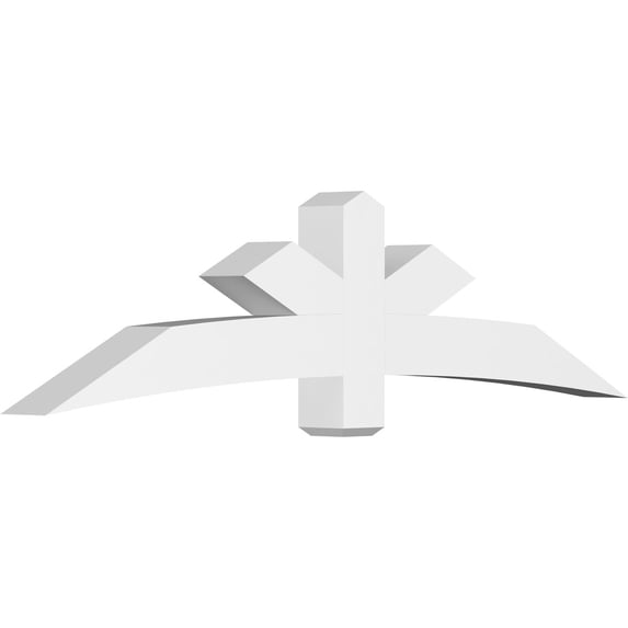 84"W x 21"H x 6"D x 6"F, 6/12 Pitch, Alberta Architectural Grade PVC Gable Bracket