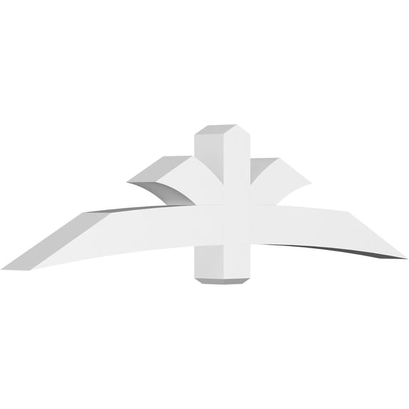 84"W x 21"H x 6"D x 6"F, 6/12 Pitch, Davenport Architectural Grade PVC Gable Bracket