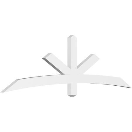 84"W x 24 1/2"H x 2"D x 4"F, 7/12 Pitch, Alberta Architectural Grade PVC Gable Bracket