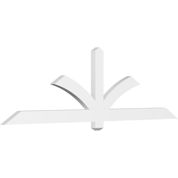 84"W x 24 1/2"H x 2"D x 4"F, 7/12 Pitch, Redmond Architectural Grade PVC Gable Bracket