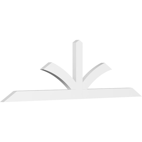 84"W x 24 1/2"H x 2"D x 4"F, 7/12 Pitch, Richland Architectural Grade PVC Gable Bracket
